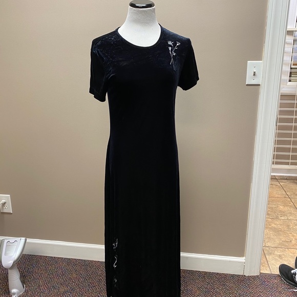 Velvet maxi dress black - Picture 10 of 10